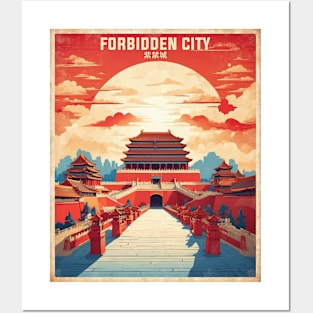 Forbidden City China Vintage Travel Poster Tourism Posters and Art